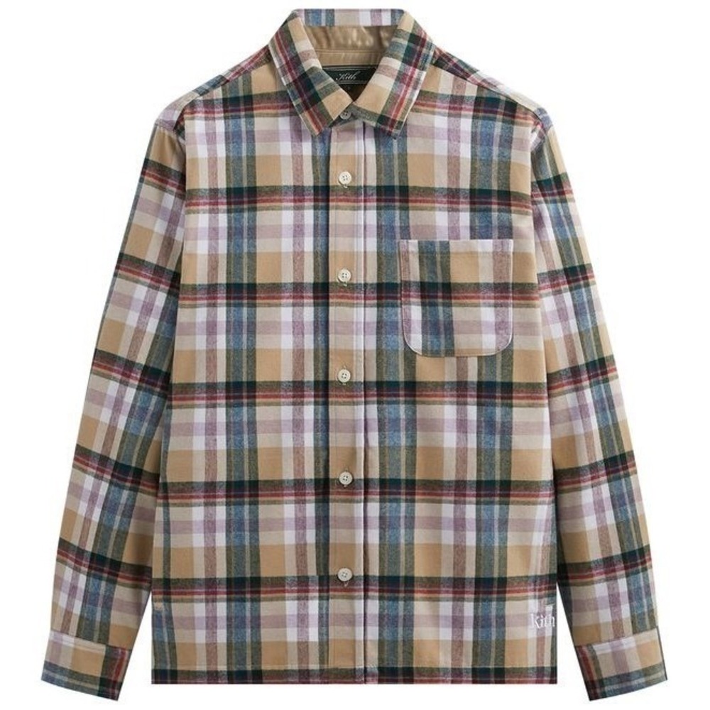 KITH Brushed Flannel Ginza Shirt in Canvas Sz XL Fall '23 Shacket Heavyweight